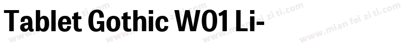 Tablet Gothic W01 Li字体转换